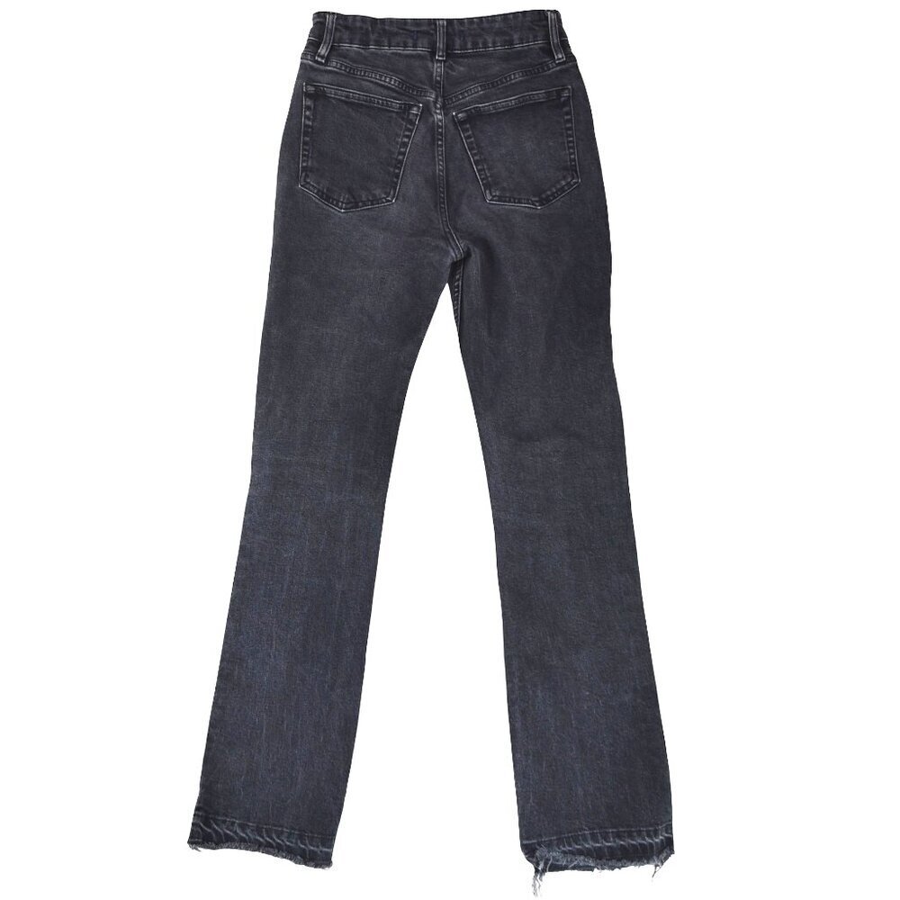 We The Free Raw Hem Straight Leg Faded Black Jeans 27 y2k 90s - Picture 2 of 8
